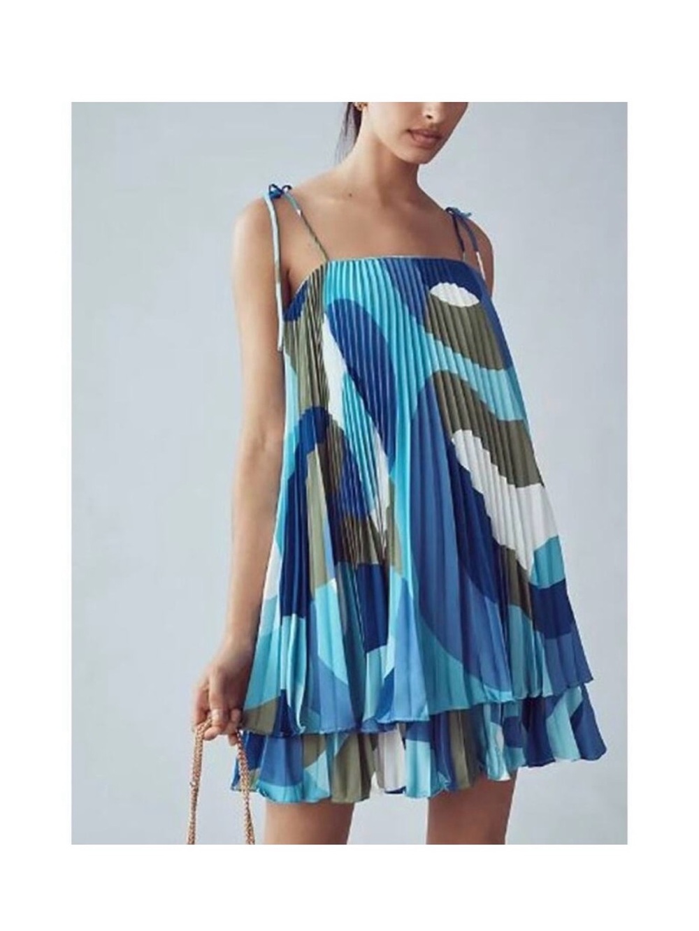 Hutch blue abstract pattern romper